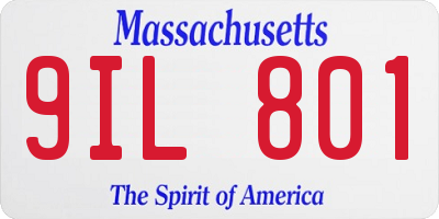 MA license plate 9IL801