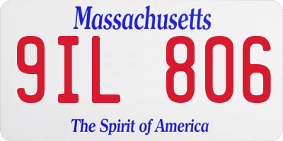 MA license plate 9IL806