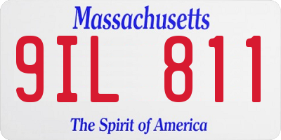 MA license plate 9IL811