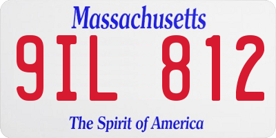 MA license plate 9IL812
