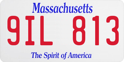 MA license plate 9IL813