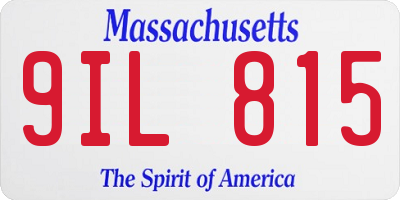 MA license plate 9IL815