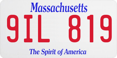 MA license plate 9IL819