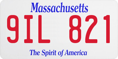 MA license plate 9IL821