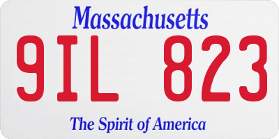 MA license plate 9IL823