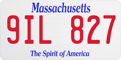 MA license plate 9IL827