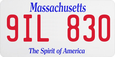 MA license plate 9IL830