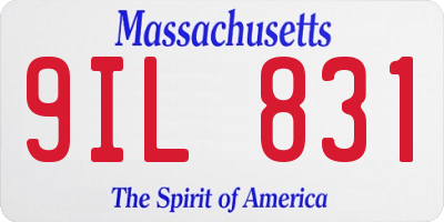 MA license plate 9IL831