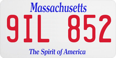 MA license plate 9IL852