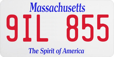 MA license plate 9IL855