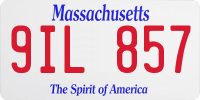 MA license plate 9IL857