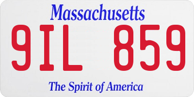 MA license plate 9IL859