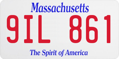 MA license plate 9IL861