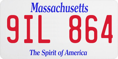 MA license plate 9IL864