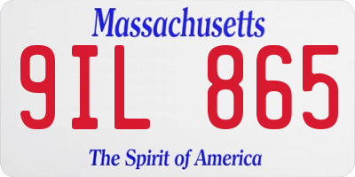 MA license plate 9IL865