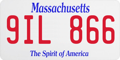 MA license plate 9IL866