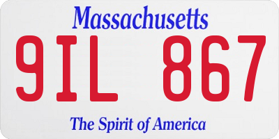 MA license plate 9IL867