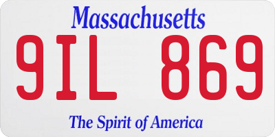 MA license plate 9IL869