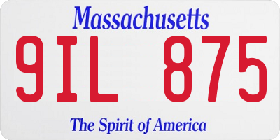 MA license plate 9IL875
