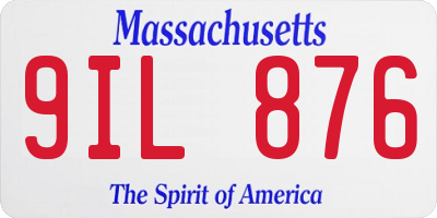 MA license plate 9IL876