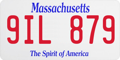 MA license plate 9IL879