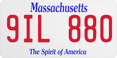 MA license plate 9IL880