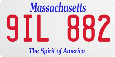 MA license plate 9IL882