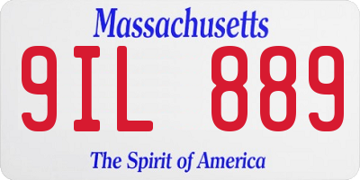MA license plate 9IL889