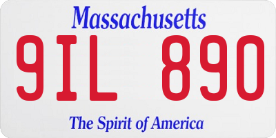 MA license plate 9IL890