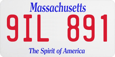 MA license plate 9IL891