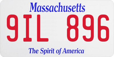 MA license plate 9IL896