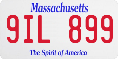 MA license plate 9IL899