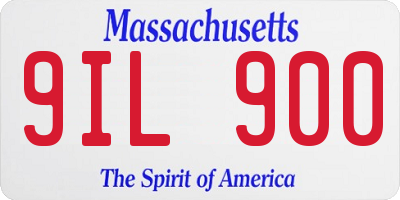 MA license plate 9IL900