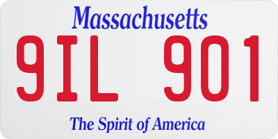 MA license plate 9IL901