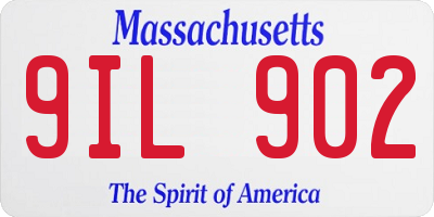 MA license plate 9IL902