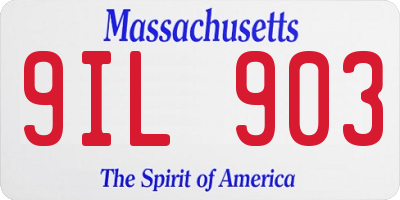 MA license plate 9IL903