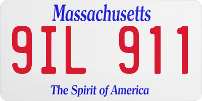 MA license plate 9IL911