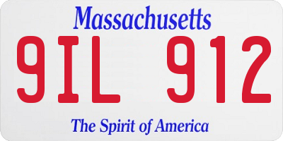MA license plate 9IL912