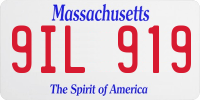 MA license plate 9IL919