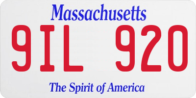 MA license plate 9IL920