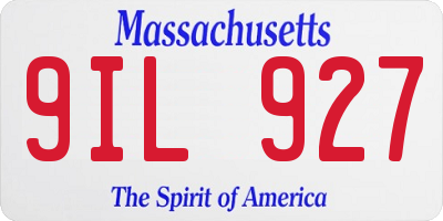 MA license plate 9IL927