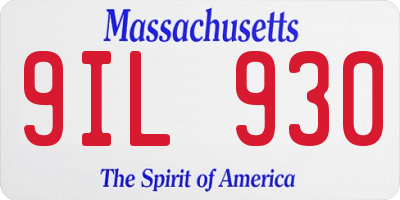 MA license plate 9IL930