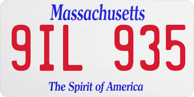 MA license plate 9IL935
