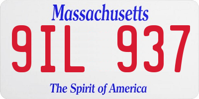 MA license plate 9IL937