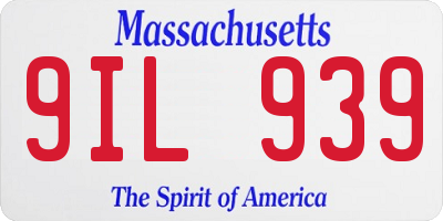 MA license plate 9IL939