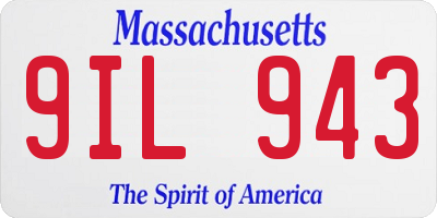 MA license plate 9IL943