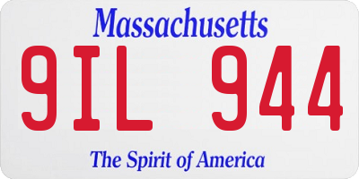 MA license plate 9IL944
