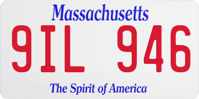 MA license plate 9IL946