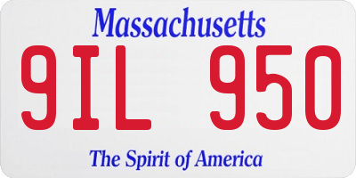 MA license plate 9IL950
