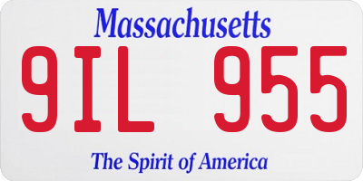 MA license plate 9IL955